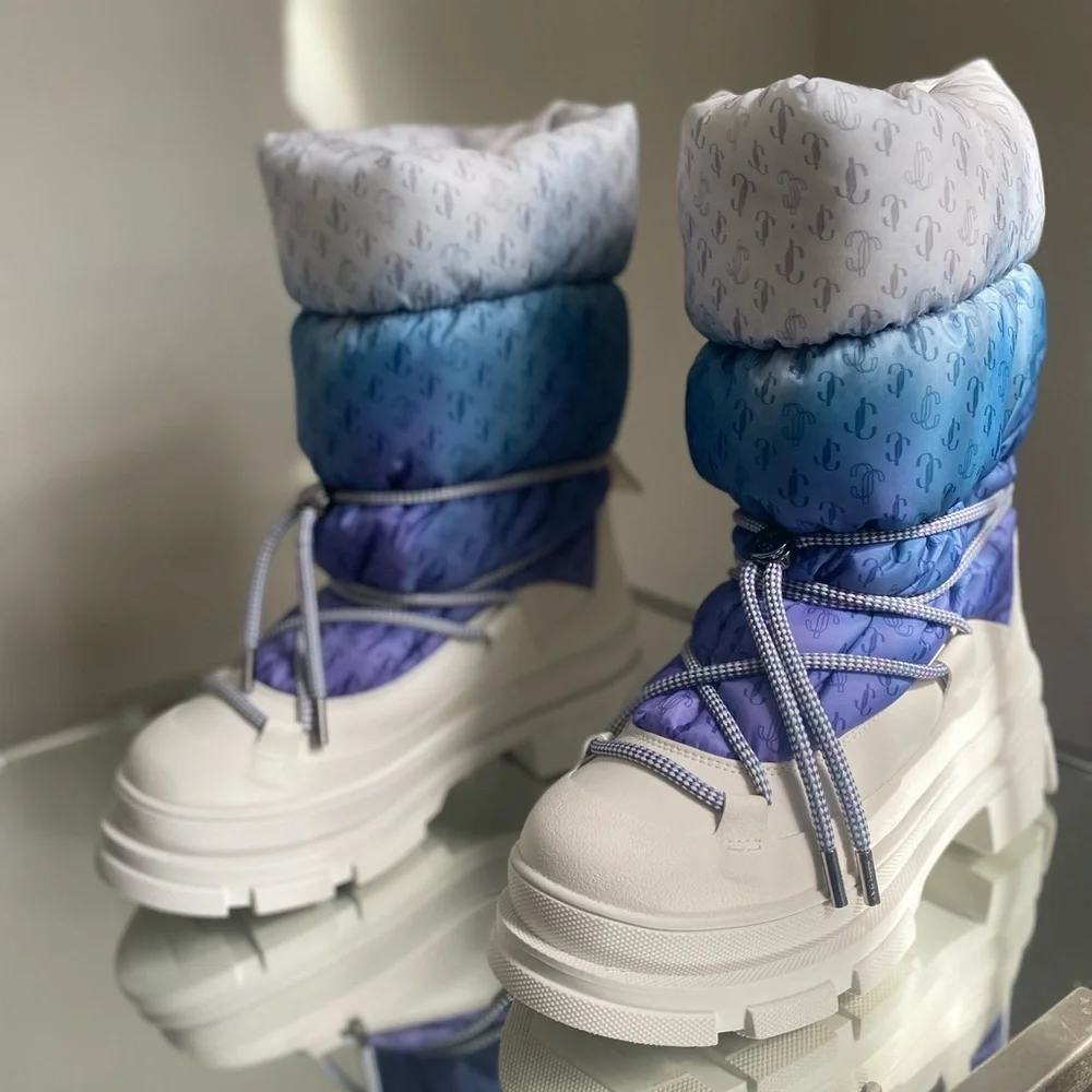 New JIMMY CHOO Yeda monogram padded snow boots $1,295 37